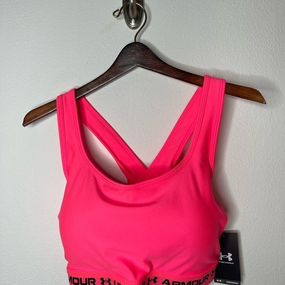 NWT Under Armour® Mid Crossback Sports Bra - Picture 5 of 10